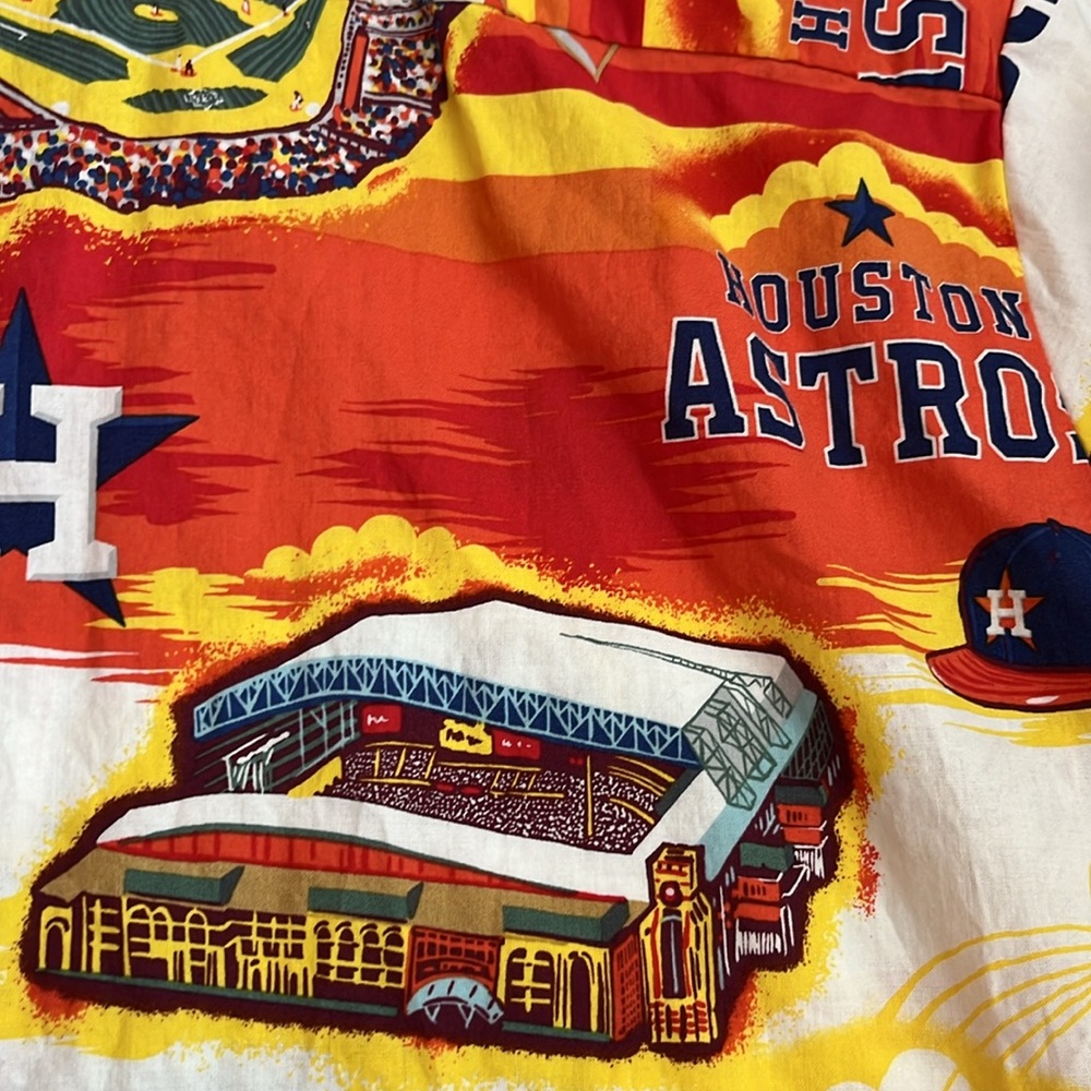Reyn‎ Spooner Houston Astros Hawaiian Button Up Shirt Aloha Men’s Size Medium